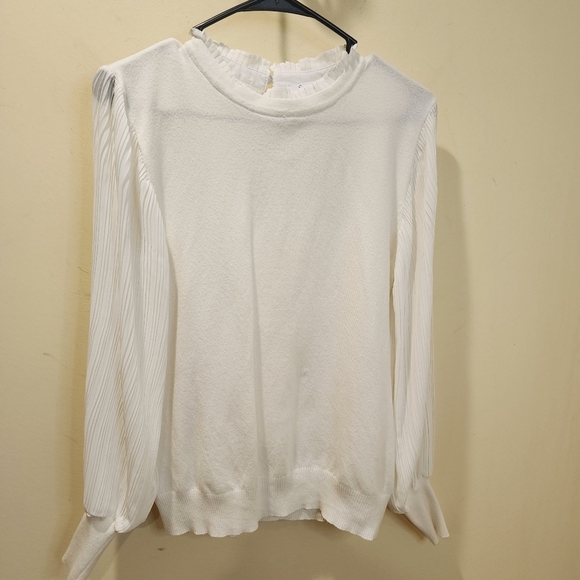 SIONI Milano White Pullover button Neck Sweater Top size M - Picture 14 of 14